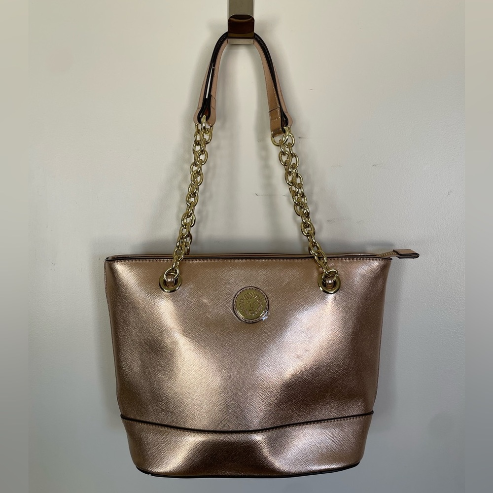 Anne Klein Bronze Shimmer Medium Shoulder Purse